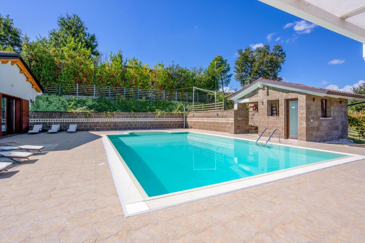 Caiazzo Villa Santoro Ai Tre Ulivi Con Piscina Privata מראה חיצוני תמונה
